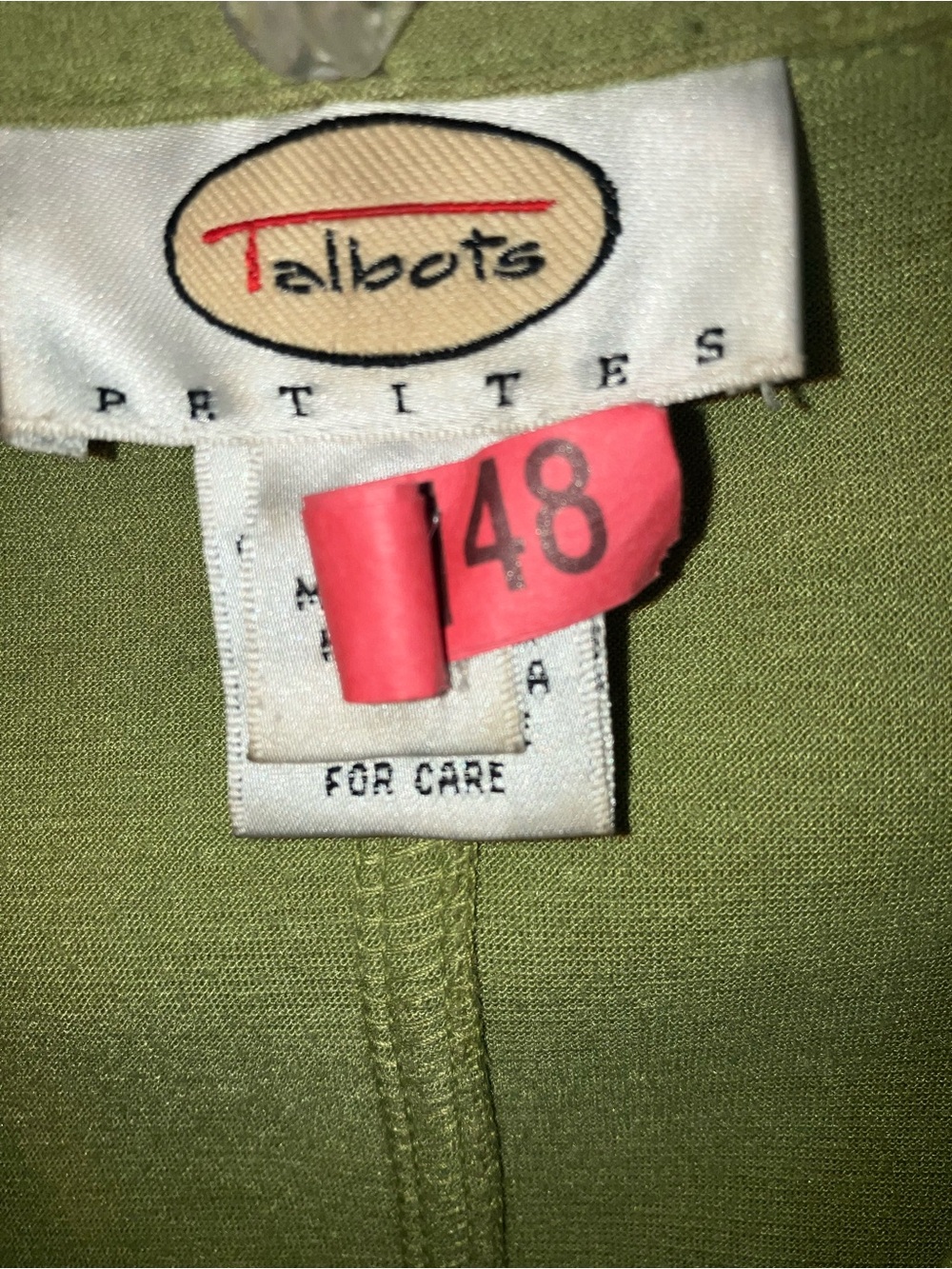 Talbots, Green Jacket/Blazer, Size Petite Small - Picture 3 of 5